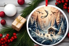 Round Christmas Ornament Sublimation|Clipart Product Image 2