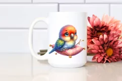Colorful Small Baby Parrot With Pillow | Sublimation | Product Image 2
