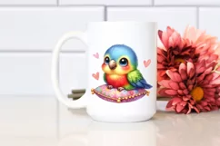 Colorful Small Baby Parrot With Pillow | Sublimation | Product Image 2