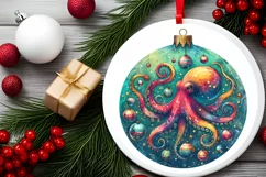 Round Christmas Ornament Sublimation|Clipart Product Image 2