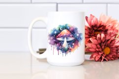 Colorful Magical Celestial Mushroom | Sublimation | Clipart Product Image 2