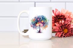 Colorful Celestial Astral Mushroom Splash Clipart Product Image 2