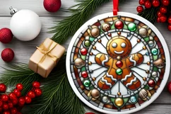 Round Christmas Ornament Sublimation|Clipart Product Image 2