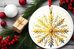 Round Christmas Ornament Sublimation|Clipart Product Image 2