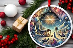 Round Christmas Ornament Sublimation|Clipart Product Image 2