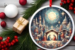 Round Christmas Ornament Sublimation|Clipart Product Image 2