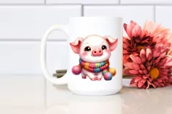 Colorful Baby Pig Drawing | Clipart Product Image 2