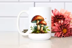 Detailed Mushroom Watercolor PNG Product Image 2