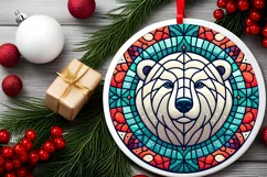 Round Christmas Ornament Sublimation|Clipart Product Image 1
