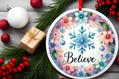 Round Christmas Ornament Sublimation|Clipart Product Image 2