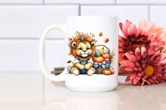 Quirky Baby Lion Holding Basket | Sublimation | Clipart Product Image 2