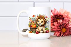 Quirky Baby Lion Holding Basket | Sublimation | Clipart Product Image 2