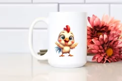 Excited Baby Rooster Goofy Teeth Clipart Product Image 2