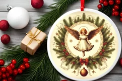 Round Christmas Ornament Sublimation|Clipart Product Image 2