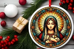 Round Christmas Ornament Sublimation|Clipart Product Image 2