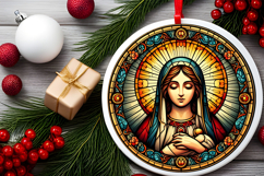 Round Christmass Ornament PNG Product Image 2