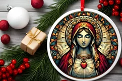 Round Christmas Ornament Sublimation|Clipart Product Image 2