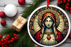 Round Christmass Ornament PNG Product Image 2