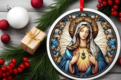 Round Christmas Ornament Sublimation|Clipart Product Image 2