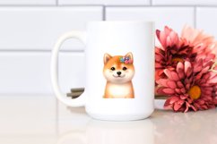 Colorful Shiba Inu | Watercolor Style | Clipart Product Image 2