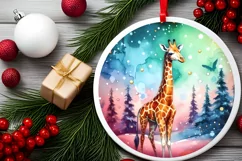 Round Christmas Ornament Sublimation|Clipart Product Image 2