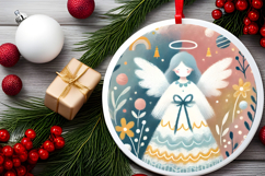 Round Christmass Ornament PNG Product Image 2