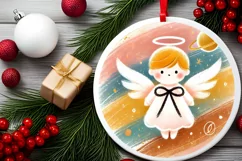 Round Christmas Ornament Sublimation|Clipart Product Image 1