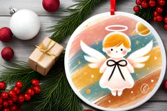 Round Christmass Ornament PNG Product Image 2