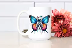 Colorful Butterfly with Astronaut Helmet | Splash Clipart Product Image 2