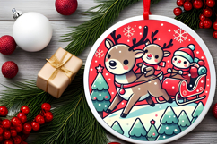Round Christmass Ornament PNG Product Image 2