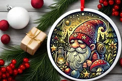 Round Christmas Ornament Sublimation|Clipart Product Image 2