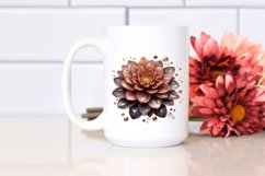 Detailed Dahlia with Golden Insertions | Clipart Product Image 2