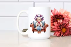 Watercolor Lady Couch | Sublimation | Clipart Product Image 2