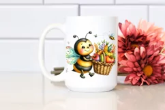 Colorful Baby Bee Basket | Sublimation | Clipart Product Image 2