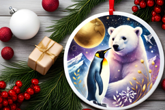 Round Christmass Ornament PNG Product Image 2