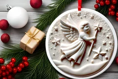 Round Christmas Ornament Sublimation|Clipart Product Image 1