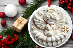 Round Christmas Ornament Sublimation|Clipart Product Image 1