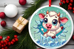 Round Christmass Ornament PNG Product Image 2