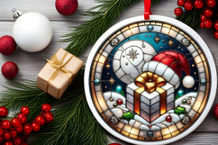 Round Christmass Ornament PNG Product Image 2