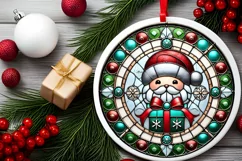 Round Christmas Ornament Sublimation|Clipart Product Image 1