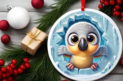 Round Christmas Ornament Sublimation|Clipart Product Image 1
