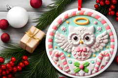 Round Christmass Ornament PNG Product Image 2