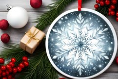 Round Christmas Ornament Sublimation|Clipart Product Image 2