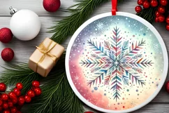 Round Christmas Ornament Sublimation|Clipart Product Image 2