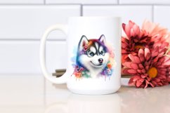 Watercolor Siberian Husky Clipart Product Image 2
