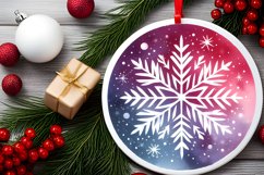 Round Christmas Ornament Sublimation|Clipart Product Image 2