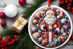 Round Christmas Ornament Sublimation|Clipart Product Image 2