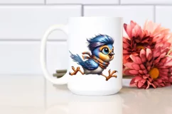Vibrant Bird with Cool Haircut PNG Product Image 2