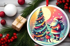 Round Christmas Ornament Sublimation|Clipart Product Image 2