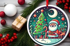Round Christmas Ornament Sublimation|Clipart Product Image 2